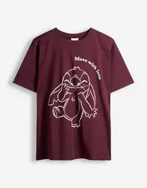 T-shirt - Lilo & Stitch - Paars