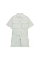ZW COLLECTION BELTED SHIRT JUMPSUIT