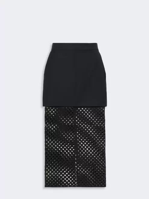 Woollen cloth pencil skirt