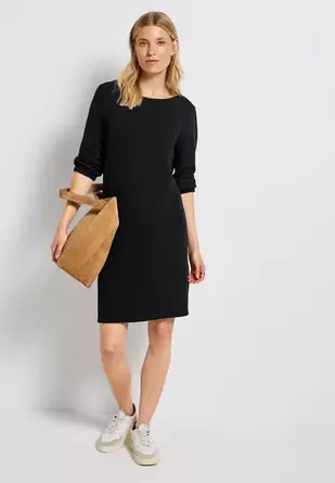 Effen jersey jurk