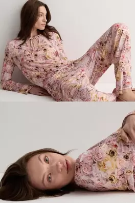 I Bloom Printed Long Pyjamas in Fresh Bamboo