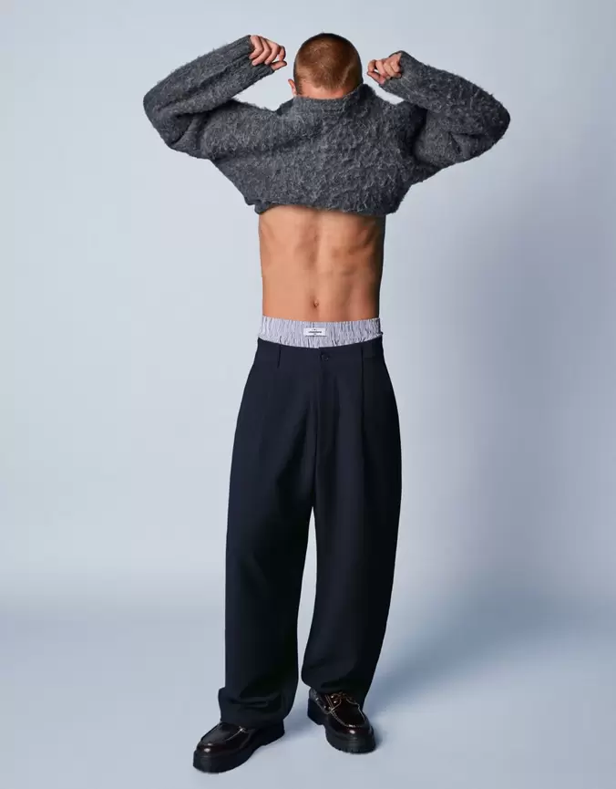 Tailored fit super baggy broek
