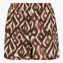TwoDay dames short met grafische print bruin