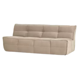 Cluster 3-zits bank velvet zacht beige
