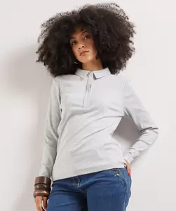 Basic rib top polokraag