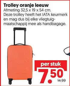 Trolley oranje leeuw