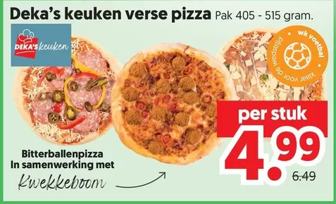 De - ka's keuken verse pizza Pak 405 - 515 gram