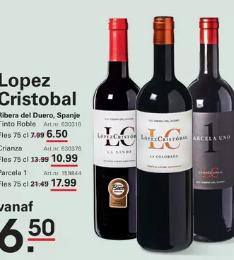 Duo - Tinto Roble Art.nr. 630318, Crianza Art.nr. 630376, Parcela 1 Art.nr. 159844