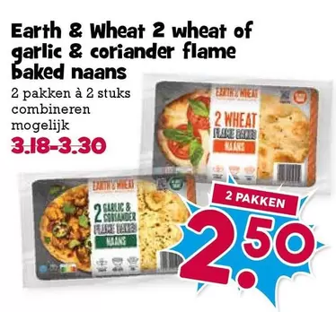 Earth & Wheat 2 wheat of garlic & coriander flame baked naans