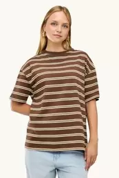 T-shirt - oversized - gestreept