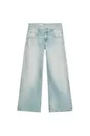 TRF STRAIGHT JEANS WITH DOUBLE WAISTBAND MID-WAIST