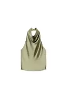 SATIN HALTER TOP