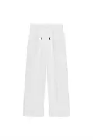 STRAIGHT LINEN BLEND TROUSERS