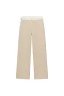 RUFFLED TEXTURED TROUSERS