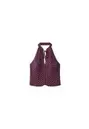 Getailleerde top met stippenprint