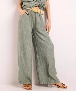 Wide fit broek met riem