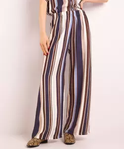 Wide fit broek met print