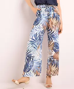 Broek met elastische tailleboord
