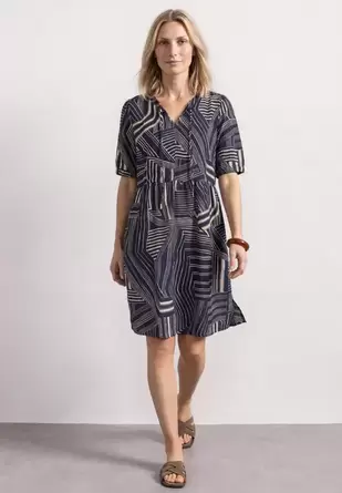 Kniehoge jurk met strikdetail