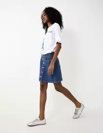 Denim rok - middenblauw denim - blauw