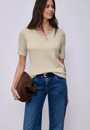 Basic shirt met korte mouwen