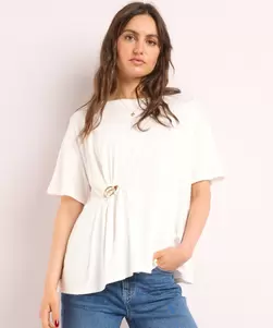 T-shirt met ringdetail