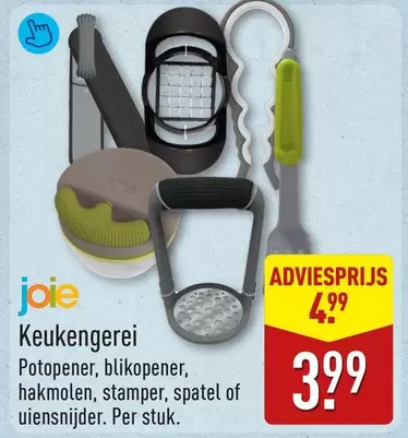 Keukengerei Potopener, blikopener, hakmolen, stamper, spatel of uiensnijder