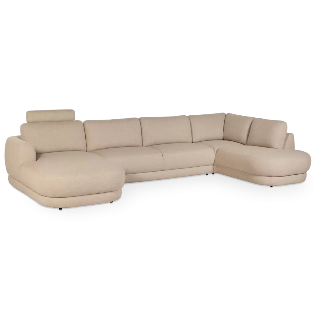 Hoekbank Residence - U-bank XXL - stof Cayenne Shell