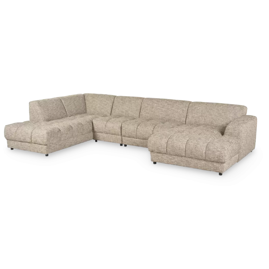 Hoekbank The Lobby - U-bank - stof Be Trendy Beige