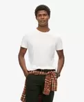 Slub T-shirt met ronde hals en korte mouwen