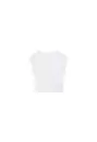 Cropped T-shirt met kapmouwen