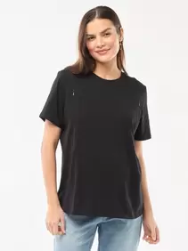 Basic borstvoedings-T-shirt met korte mouw
