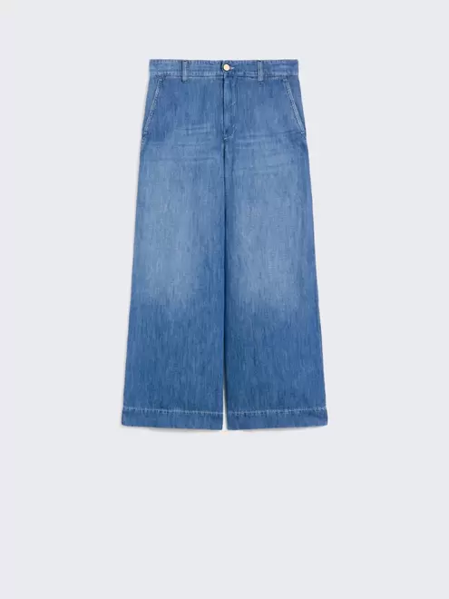Cotton and linen denim jeans