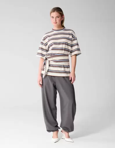 Pleat Balloon Fit Broek Grijs
