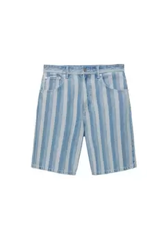 Baggy denim bermuda