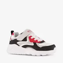 Skechers Uno Lite jongens sneakers wit rood