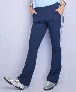 Flared fit broek travelstof tape