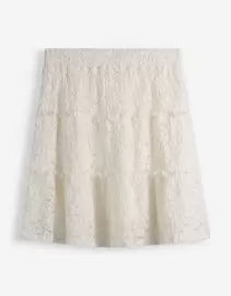 Rok in A-lijn - Kant - Off-White