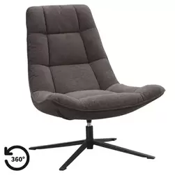 Draaifauteuil Emily - donkerbruin product