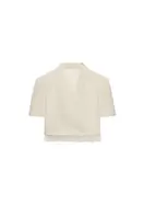 LACE-TRIMMED CROPPED BLAZER
