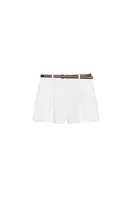 DARTED BERMUDA SHORTS WITH BELT