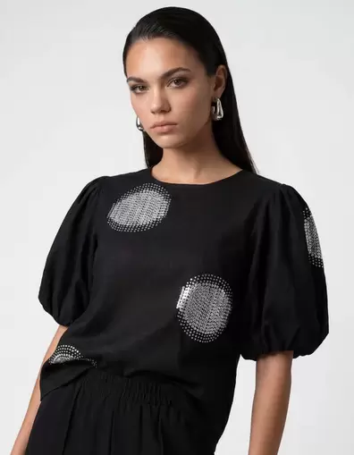 Polka Top Zwart
