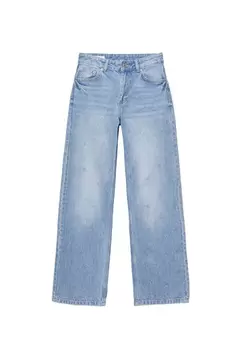 Rechte jeans met strass-hartjes