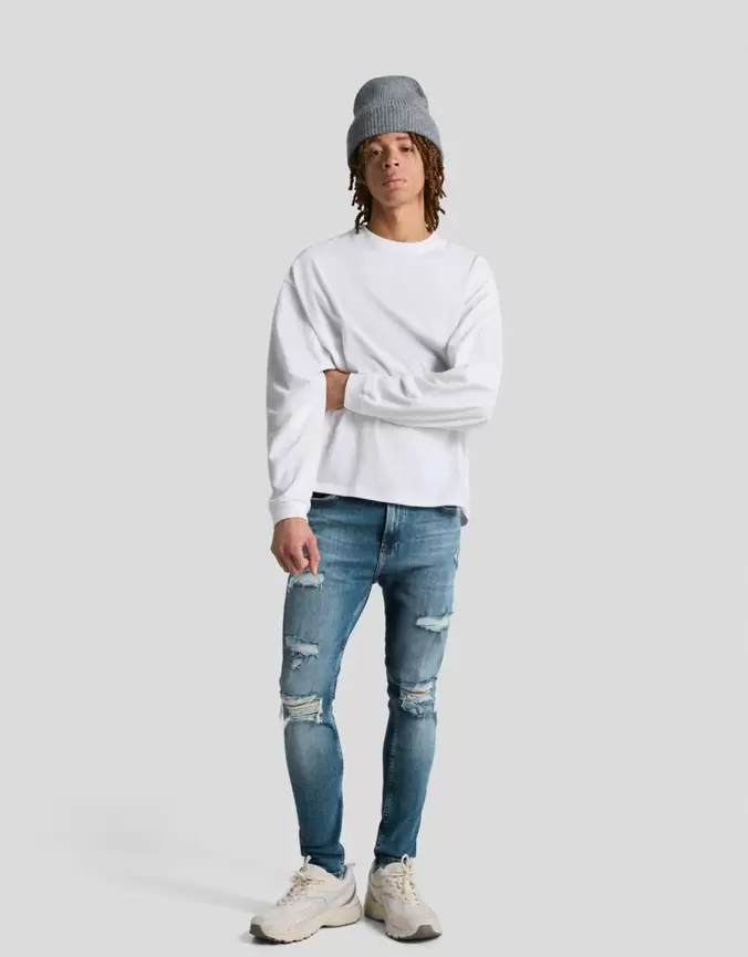 Superskinny jeans met scheuren