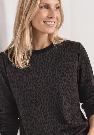 Sweatshirt met ronde hals en print