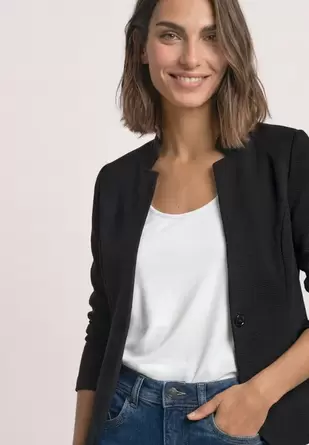Blazer met reverskraag en structuur