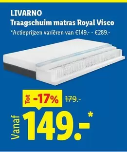 Royal - Traagschuim matras  Visco