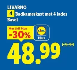 Badkamerkast met 4 lades