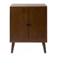 Kastje retro met 2 deuren - donkerbruin - 76x60x31.5 cm