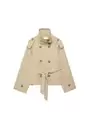 Trenchcoat met opstaande kraag en riem